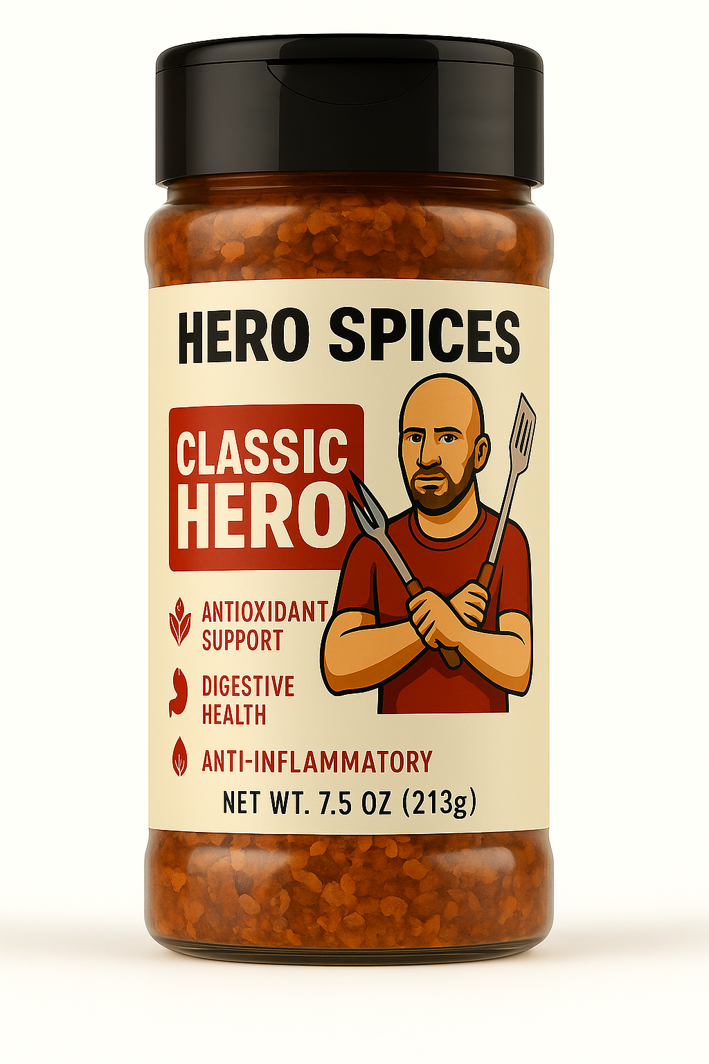 Hero Spices — Classic Hero front label