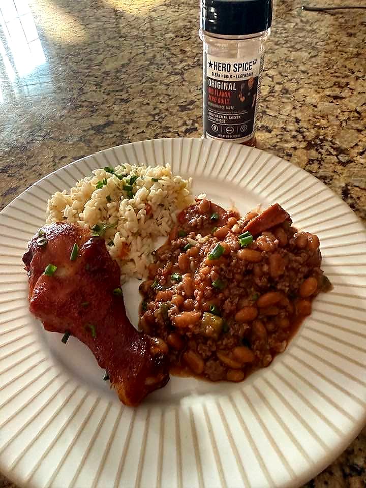Beans, rice, and Hero